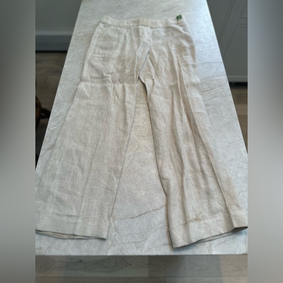 Lined Linen Cafe Trouser by J Crew (Size 10) - Picture 2 of 5
